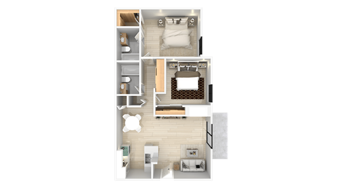 two bedroom floorplan